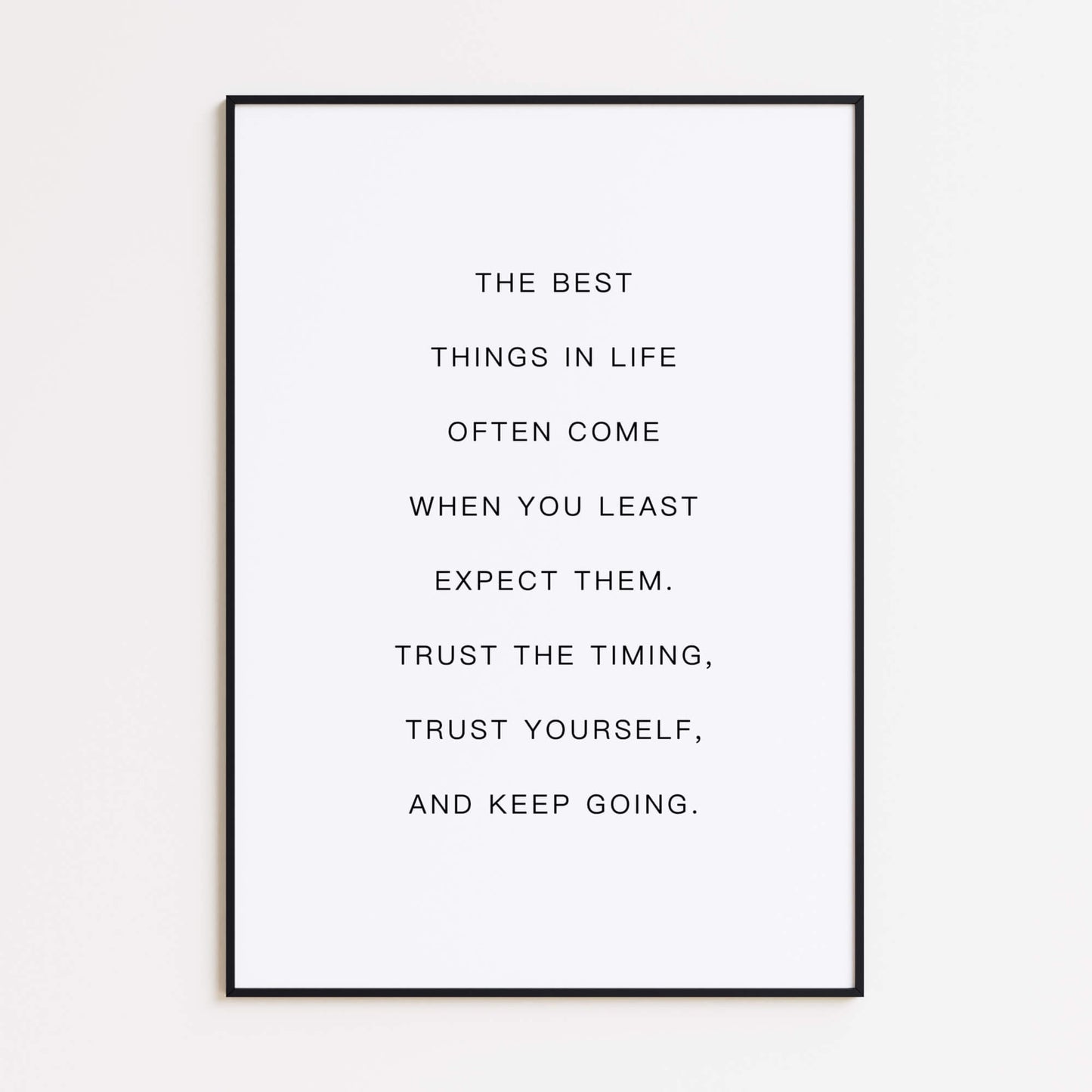 Trust the Timing Poster