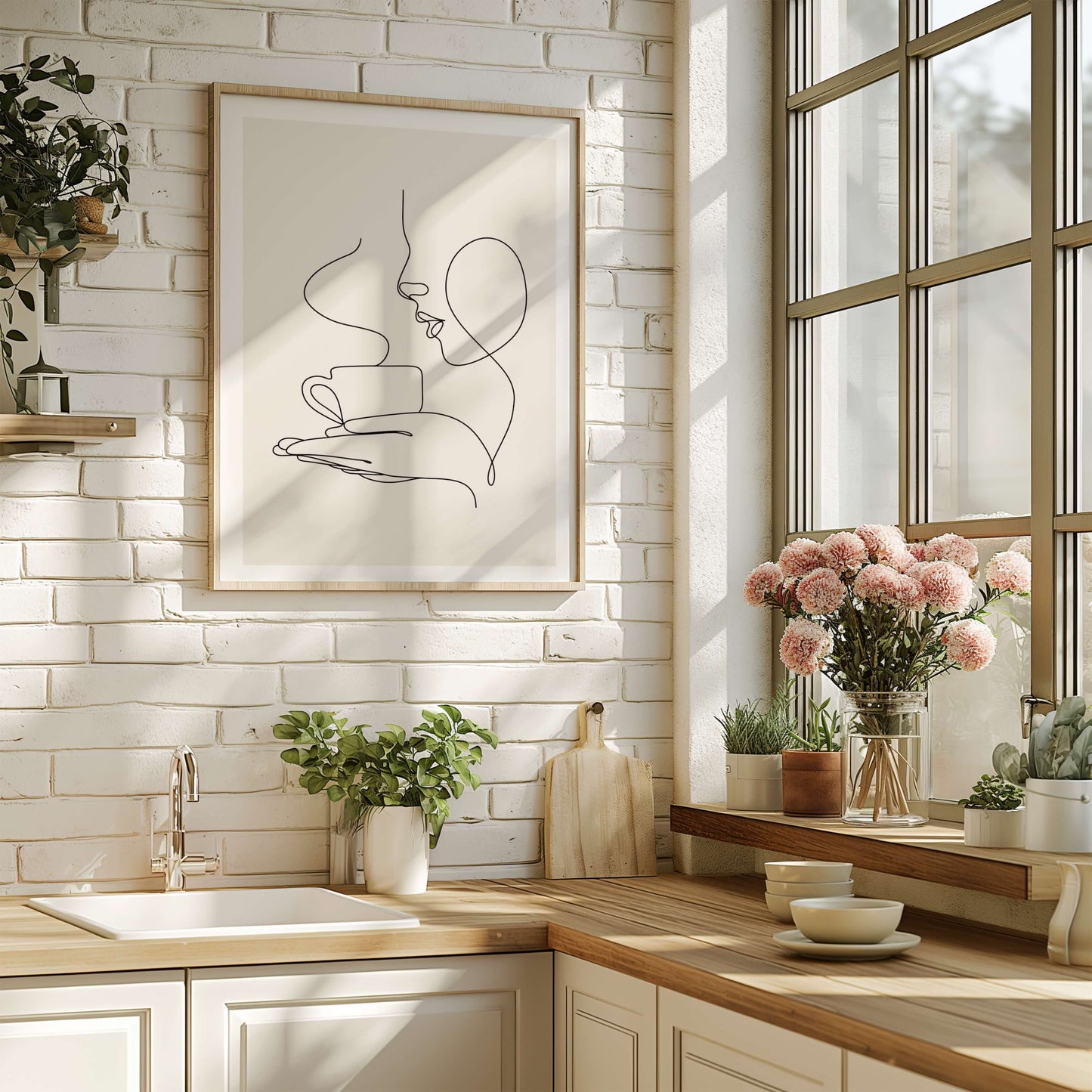 Coffee Moment Line Art Poster