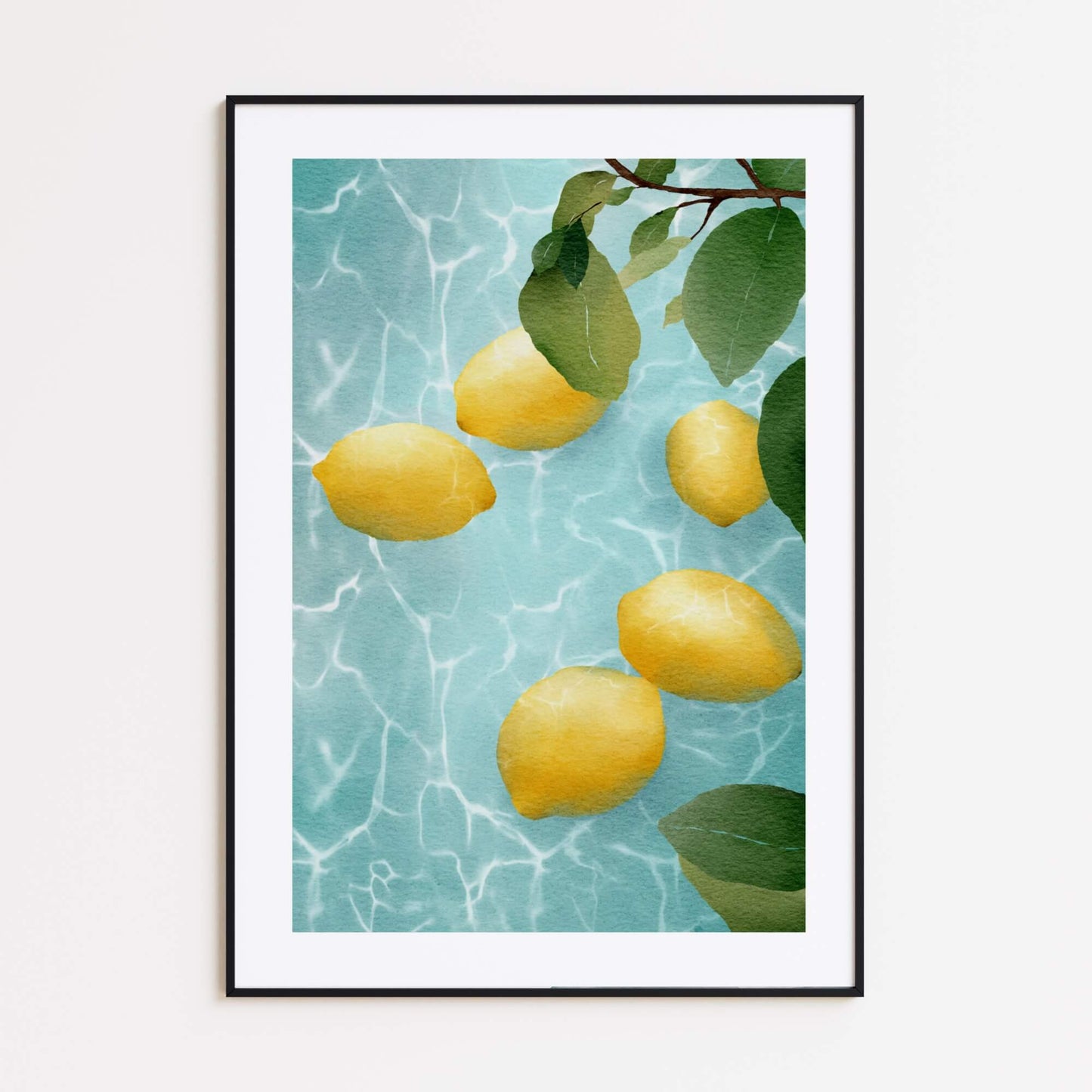 Lemons by the Pool Poster
