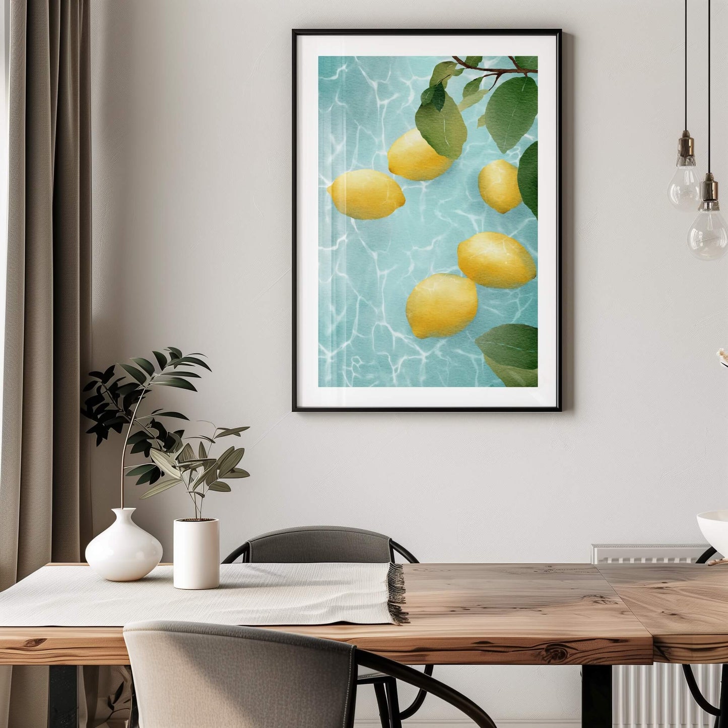 Lemons by the Pool Poster