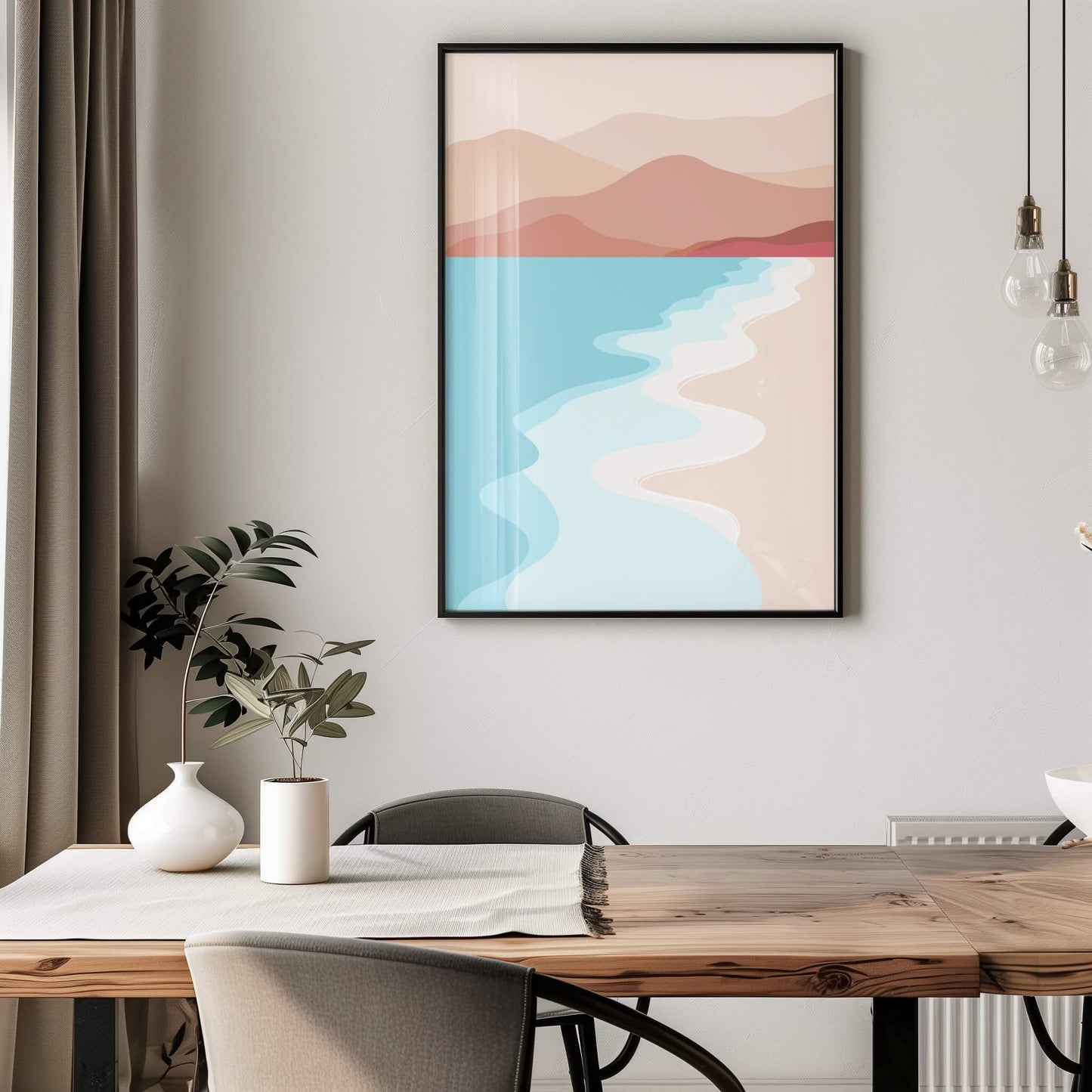 Pastel Shoreline Poster
