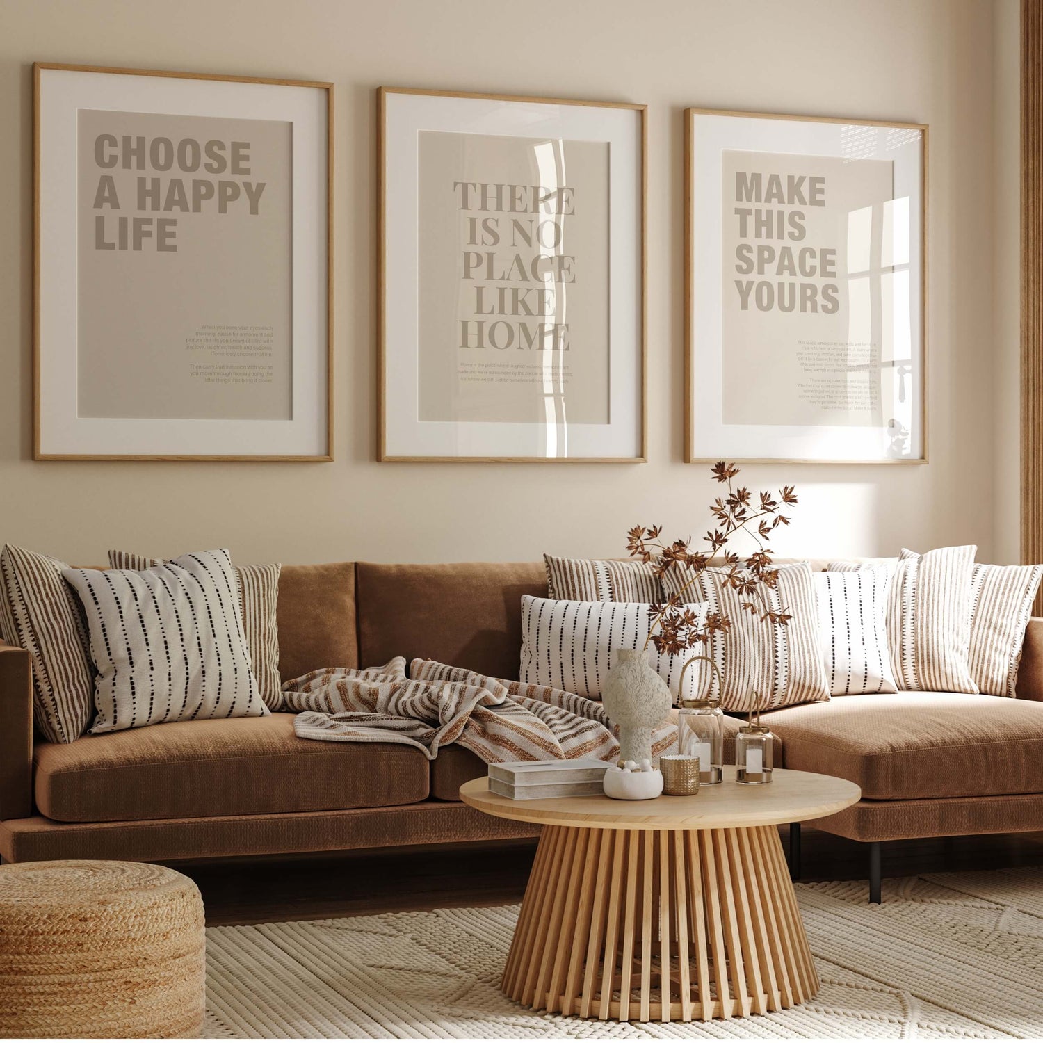 Typographic Serenity Gallery Wall