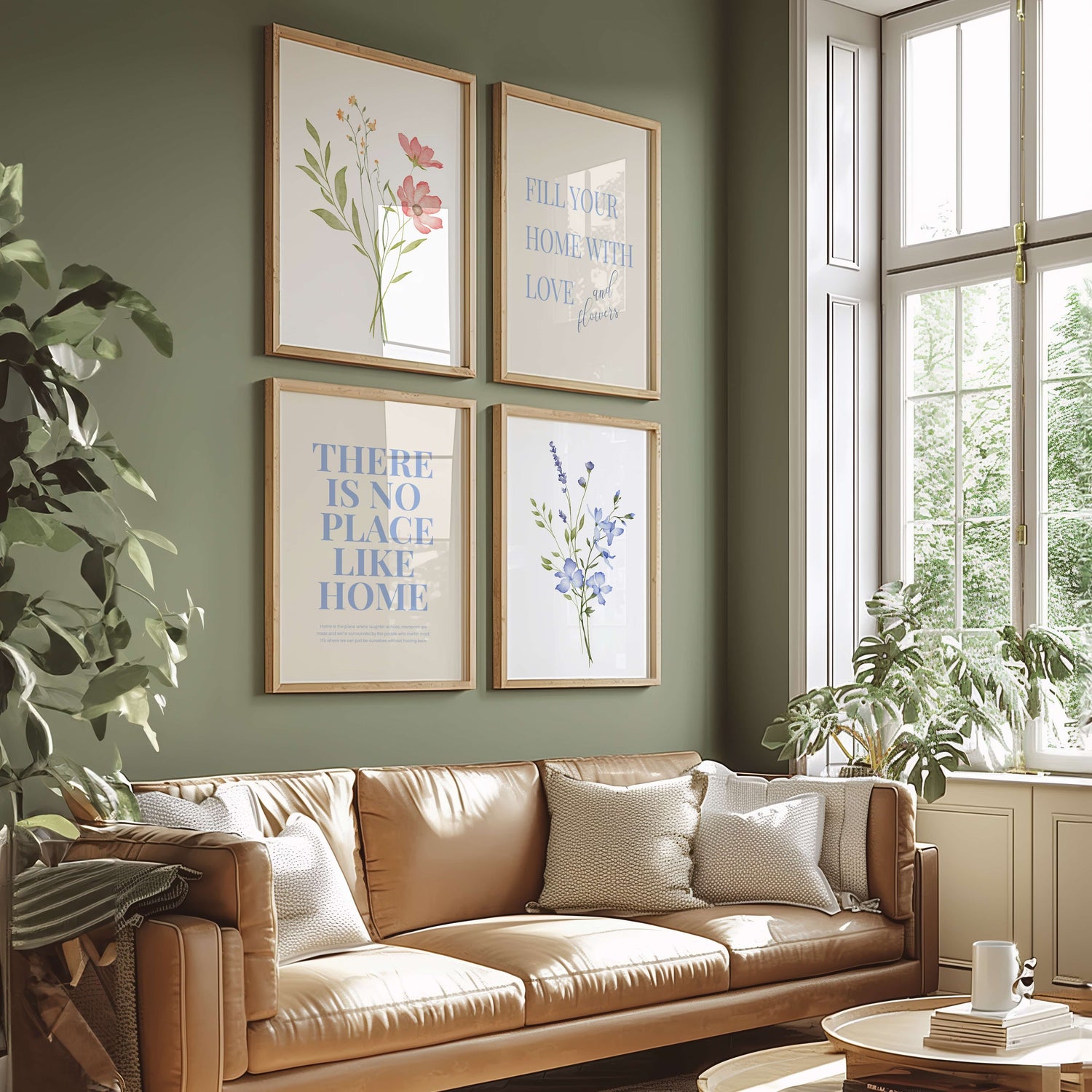 Floral Harmony Gallery Wall