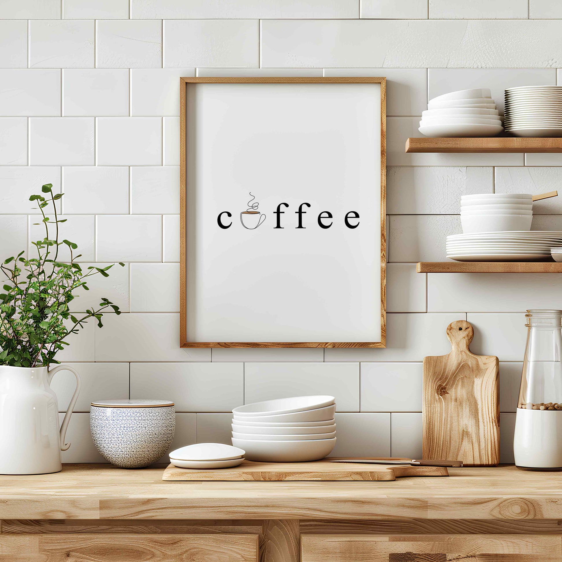 Coffee Art | Printable Wall Art Piece with "Coffee" Lettering