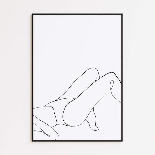 Weibliche Figur Linie Poster