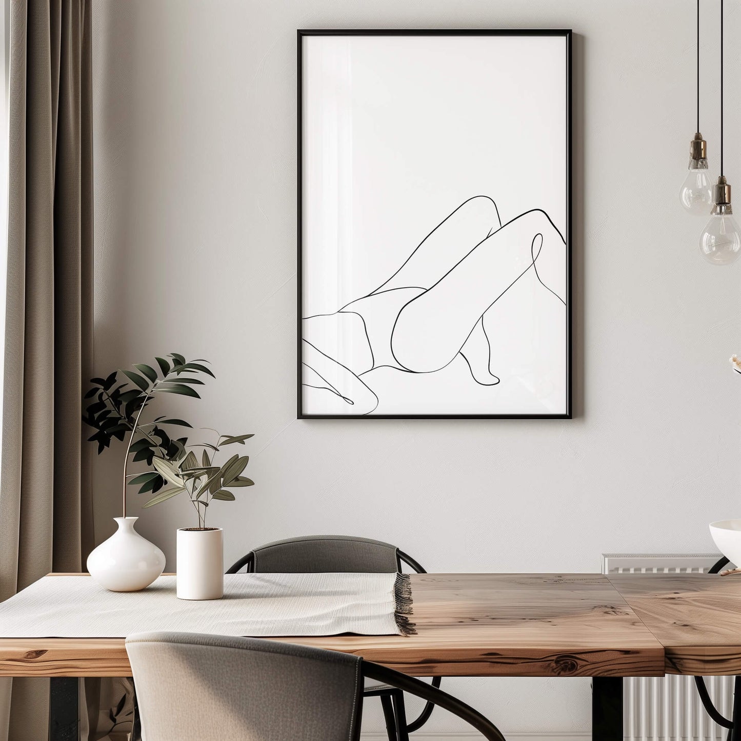 Weibliche Figur Linie Poster