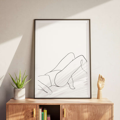 Weibliche Figur Linie Poster