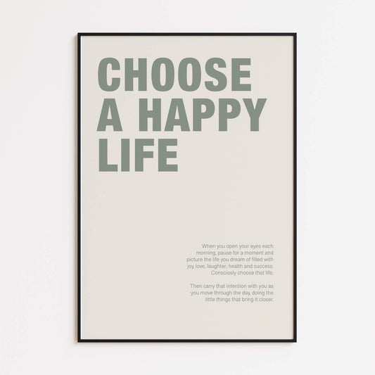 Choose a Happy Life Poster