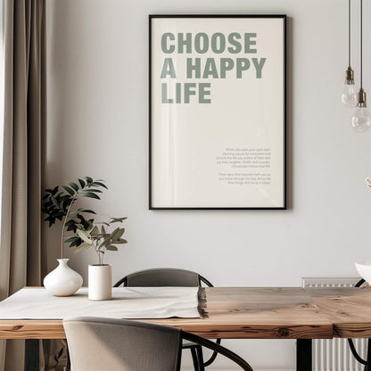 "Choose a Happy Life" Poster