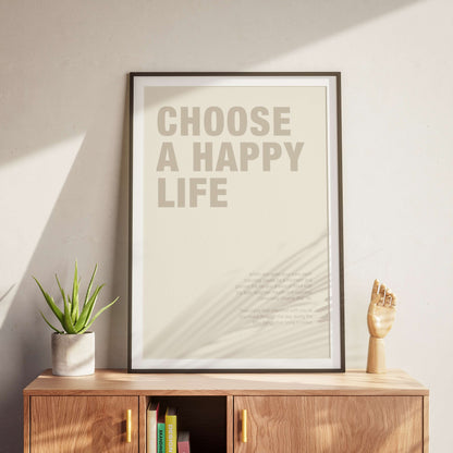 "Choose a Happy Life" Poster