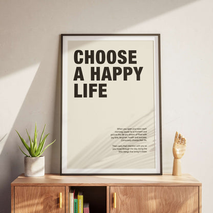 "Choose a Happy Life" Poster