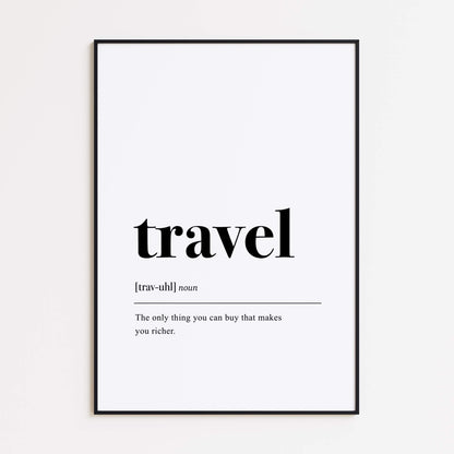 Travel Definition Poster