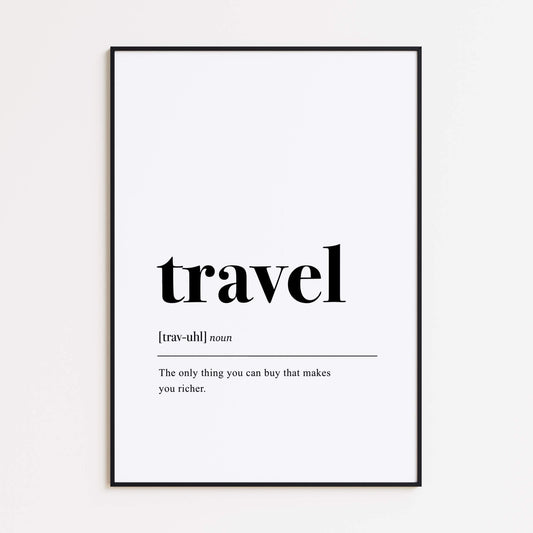 Travel Definition Poster