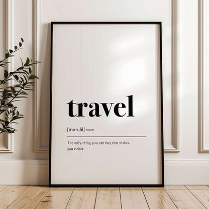 Travel Definition Poster