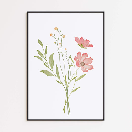 Cosmos Bipinnatus-Blumenstrauß Poster