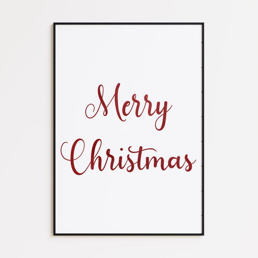Frohe Weihnachten Kalligraphie Poster