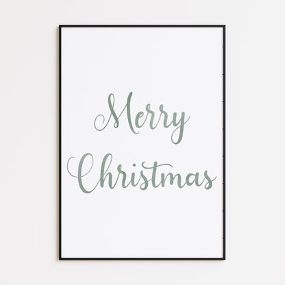 Frohe Weihnachten Kalligraphie Poster