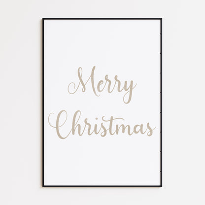 Frohe Weihnachten Kalligraphie Poster