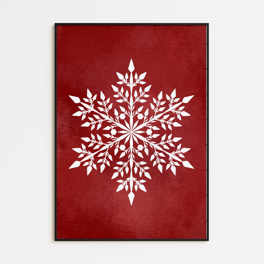 Harmonische Schneeflocke Poster