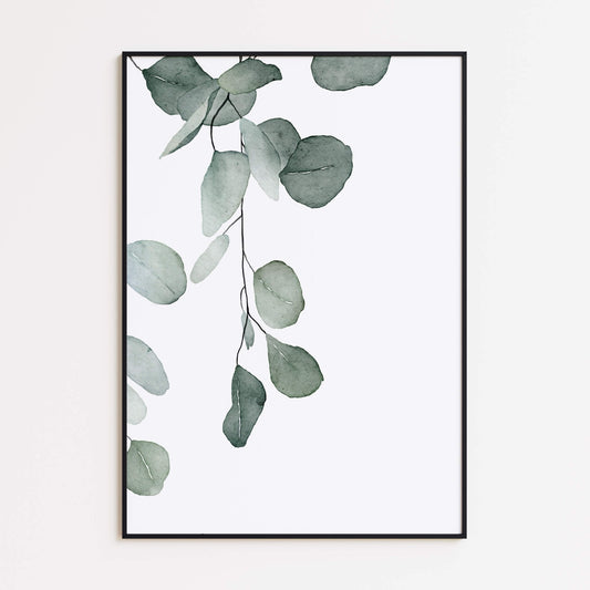 Minimalistische Eukalyptus Wandkunst - Kunstdruck zum Downloaden