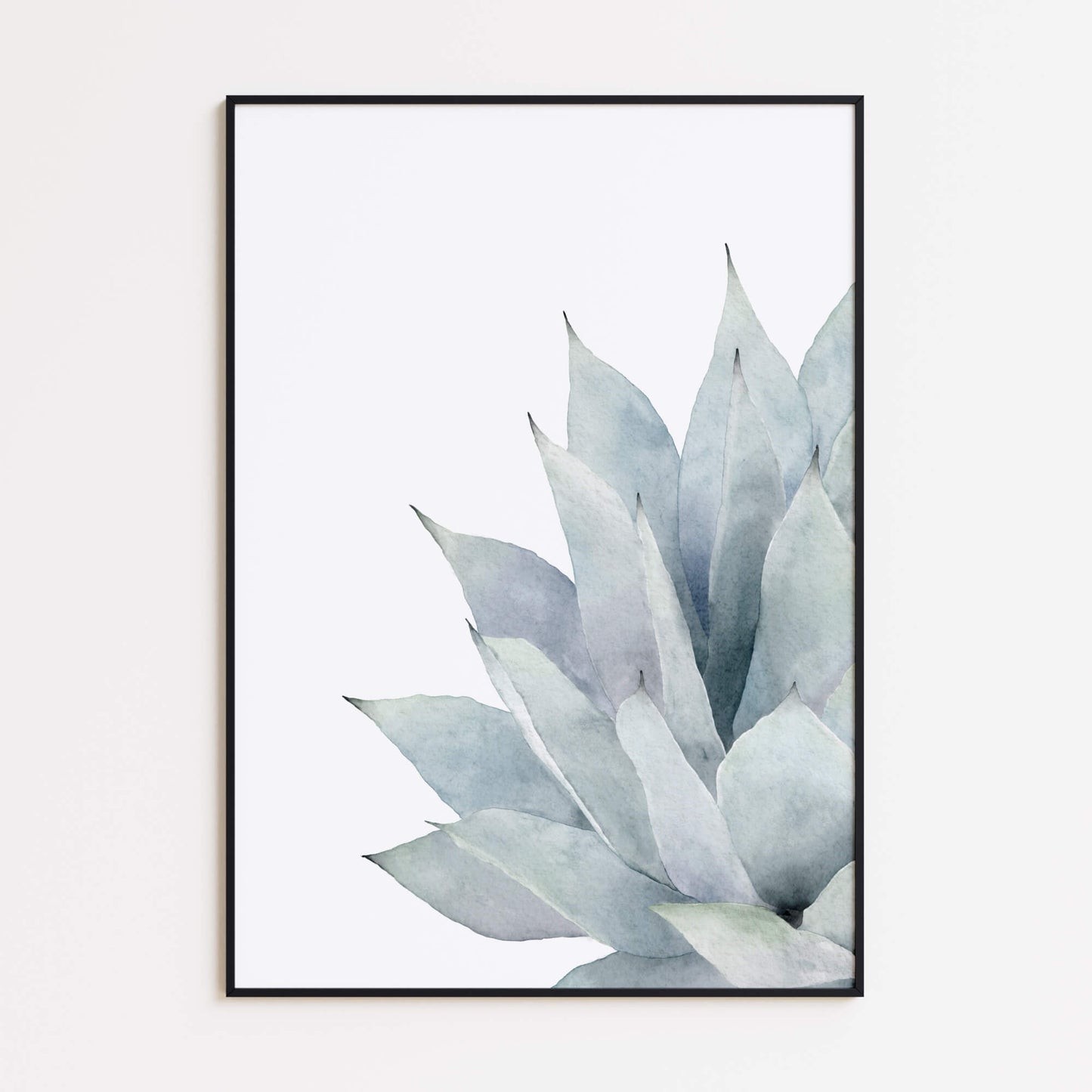 Sukkulente im Aquarellstil - Kunstdruck zum Downloaden