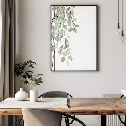 Eukalyptusblätter im Aquarellstil - Druckbares botanisches Poster