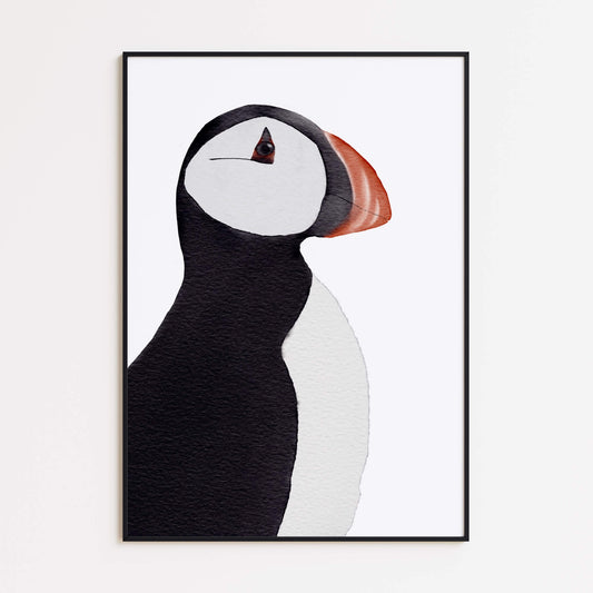 Puffin Portrait Poster