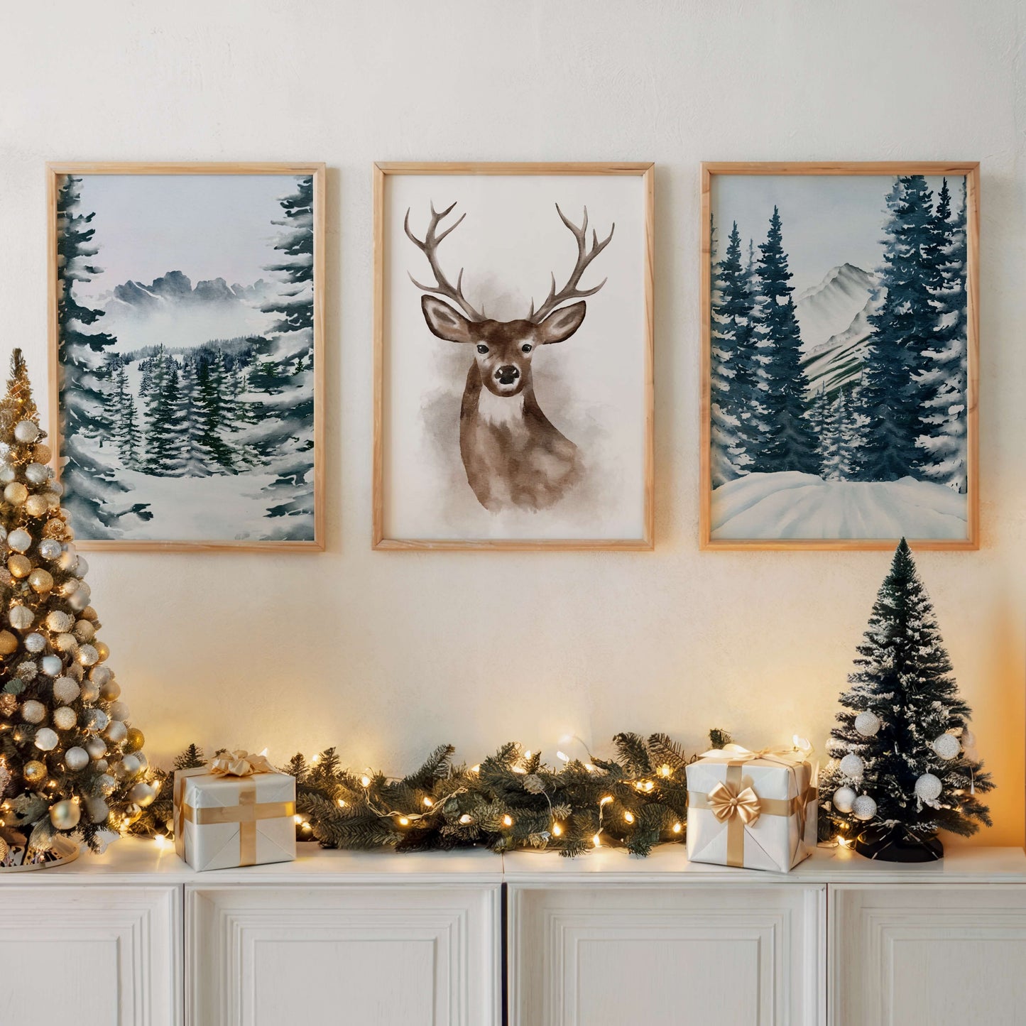 Winterlandschaft Poster Set